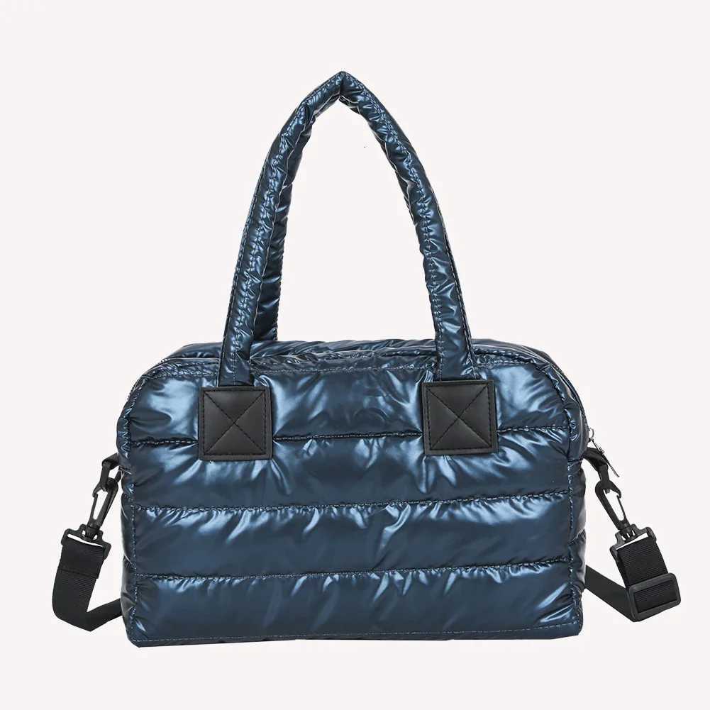 100% Soft Quilted Leather Handbag Casual Handbag High Top Sling Bag With Adjustable Strap Winter Puffer Bag Crossbody Bag Y250730