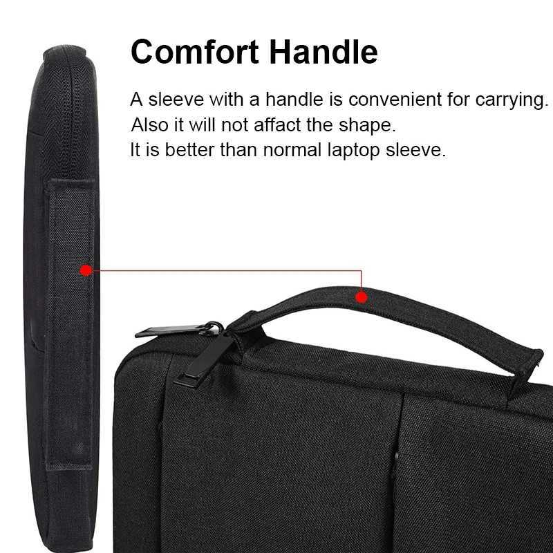 11 12 13 14 15 15.6 Inch All Laptop Shockproof Laptop Bag Case with Handle y250730