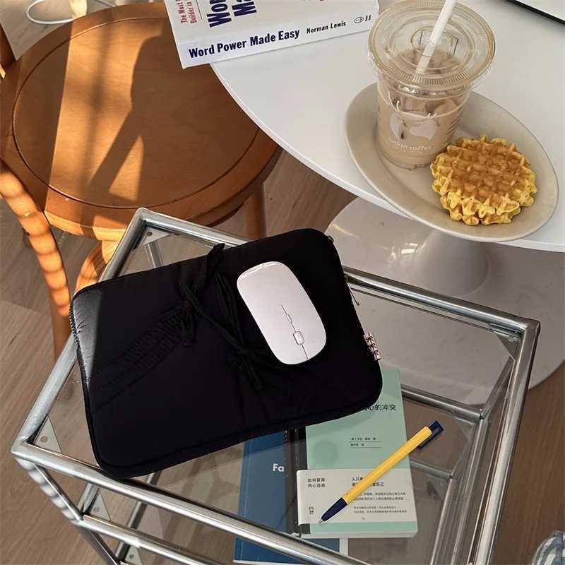 ute Bow Laptop Sle Fluffy Padded Bag for Books Samsung Dell Huai 13.3 13.6 14 15 15.6 16 iPad 9-11 Inch Tablet Pouch y250730
