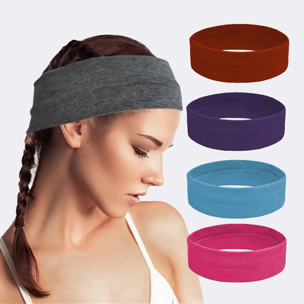Summer Sports Yoga Headbands for Women Simple Adjustable Men Running Absorb Sweat Elastic Hair Bands Soild Headband Wholesale 250716