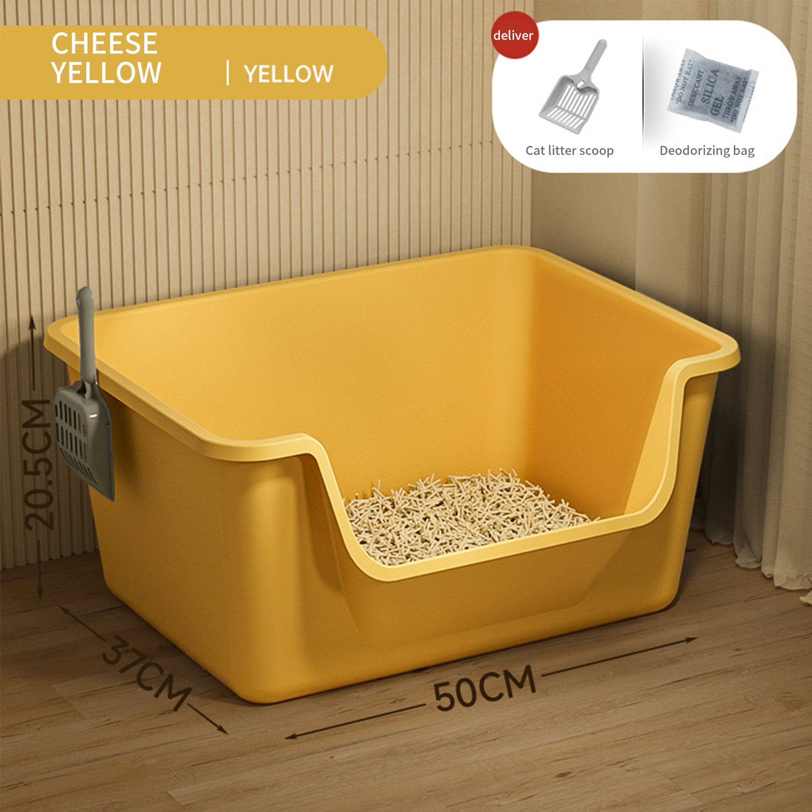 Cat litter box oversized anti splash semi enclosed open cat toilet giant box wholesale of cat supplies