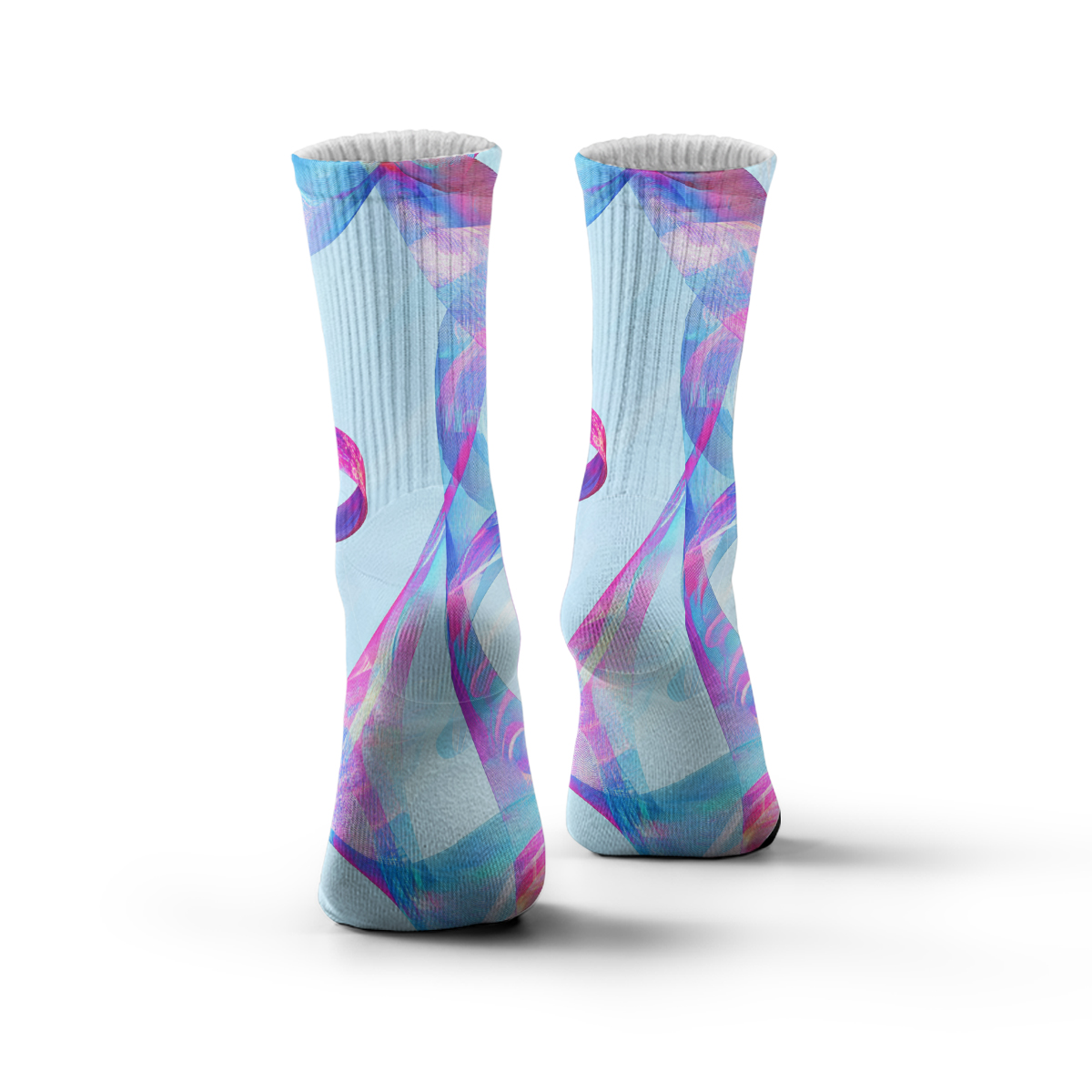 Colorful Abstract Swirl Unisex Tube Designer Socks C102
