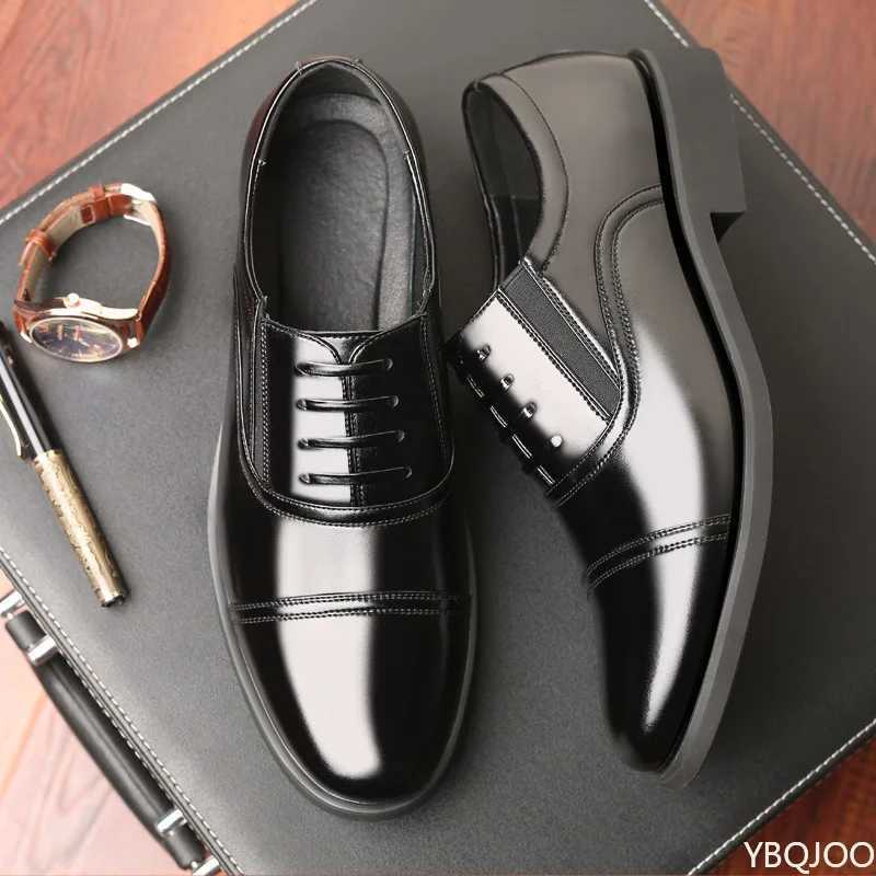 Business Mens Leather Shoes Fion New Formal Shoe Black Round Toe Work Shoes Versatile Comfortable M Flats Zapatos Hme Y250731