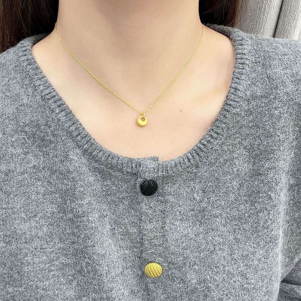 Acacia Bean Necklace Women, Collarbone Chain, Internet Celebrity Simple Elegant High-End Gold 2024 New Style, Cool and Versatile for Women 96c