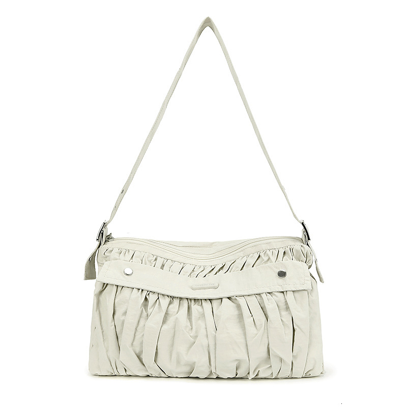 Colorful Fox Japanese and Korean Women's Lazy Style Pleated Single Shoulder Casual Versatile Commuting Large Capacity Underarm Bag ddmymoon