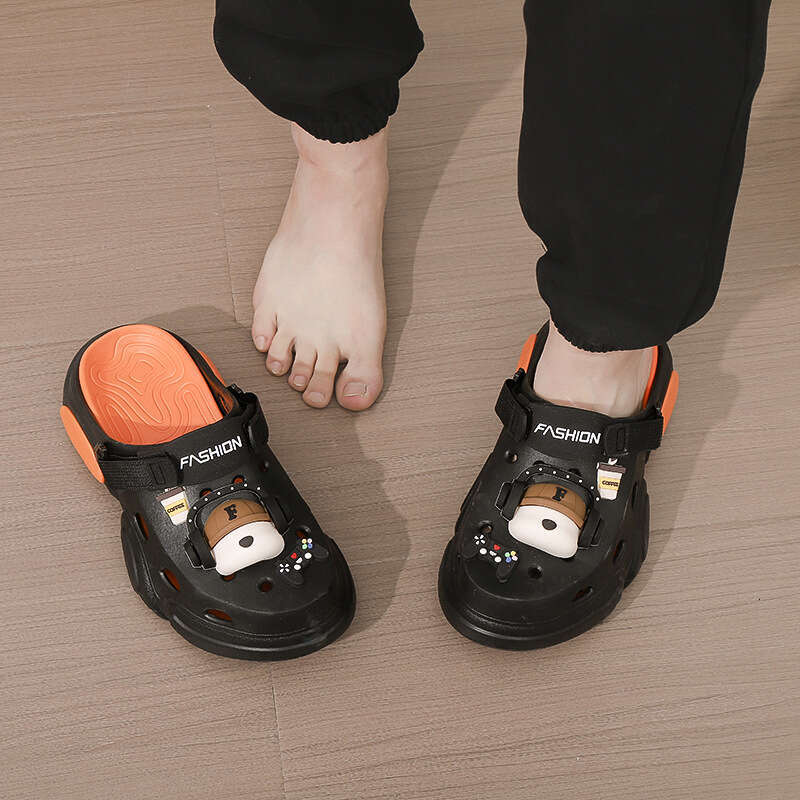 TK2025 New Men's Outdoor Lightweight Comfortable Non-Slip Odor-Resistant Closed-Toe Thick-Soled Cushioned Clog Sandals