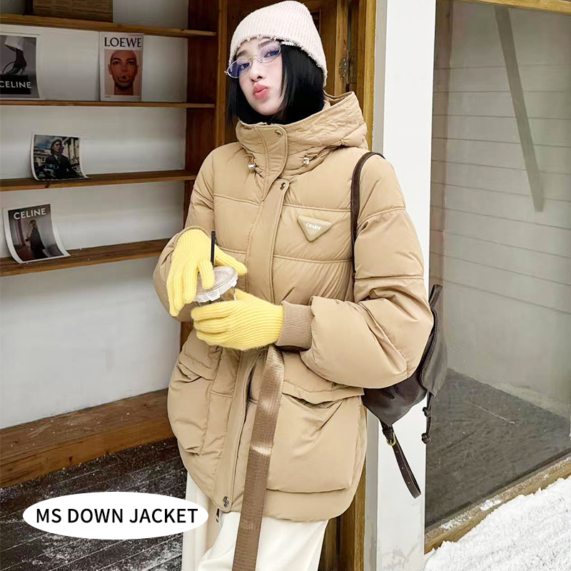 Women's Mid-Length Down Coat: Stylish & Cozy Winter Jacket