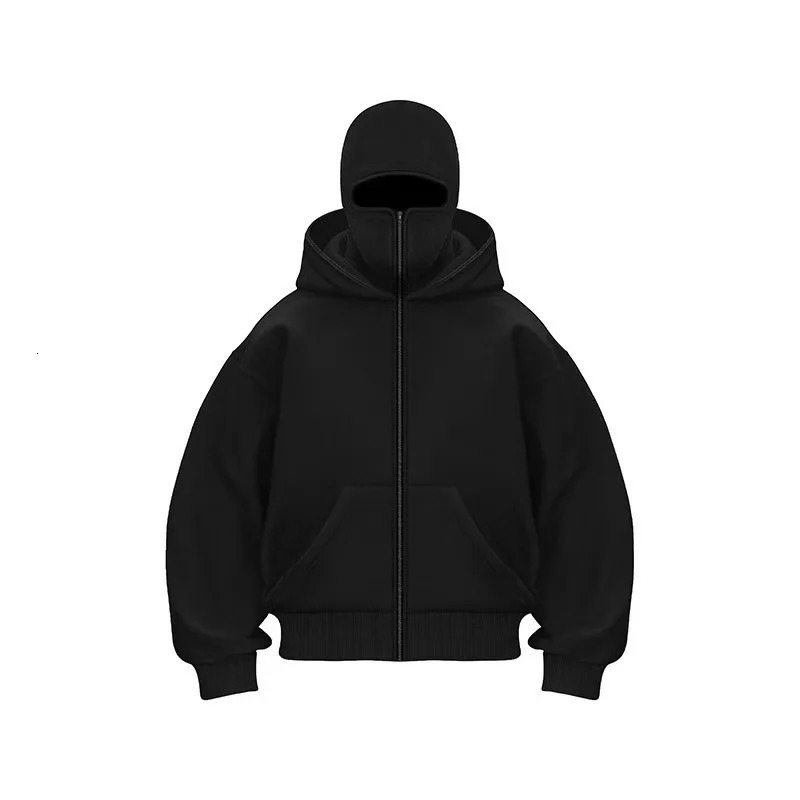 Autumn and Winter Mens Womens Casual Sportswear with Hooded Mask n Sporty Fashionable Plus Size Hoodie 250729