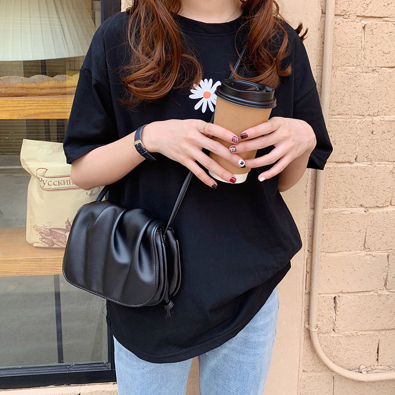 Designer Bag Saddle Bag For Women Cloud Bag White Handbag Clutch Crossbody Korean Chic Simple Fairy Pleated 2025 New Luxury Bag Trend Tote Bag