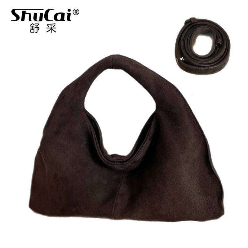 designer bag Women Suede Cow Leather Shoulder Crossbody Bags Large Capacity Solid Color Hobos Ladies Messange Handbag Armpit Bag New