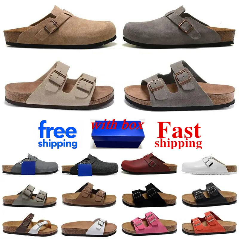 Free Shipping Designer Clogs Sandals Clog Slippers Cork Flat Fashion Summer Leather Slides Beach Casual Shoes Women Men Scuffs Sliders Sandale Mules Loafers 35-46