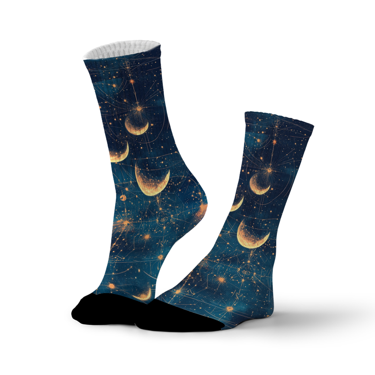 Celestial Moon Star Map Unisex Tube Socks C104