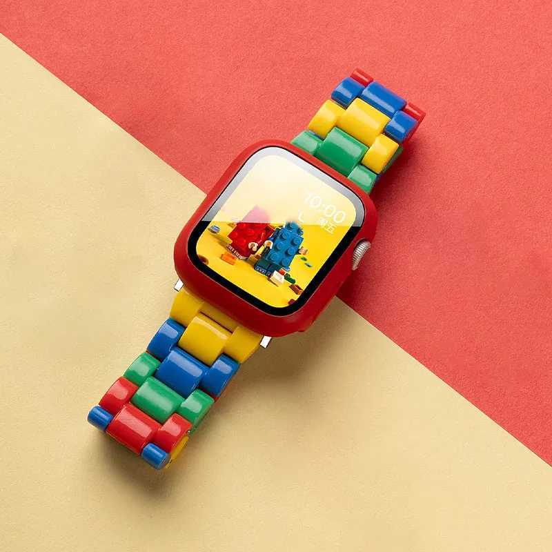 Silicone Case+Stylish Can Color Resin Str For ple 10 tra 9 8 7 6 SE For i 41mm 46mm 49mm 45mm 40mm 42mm 44 3 Y250730