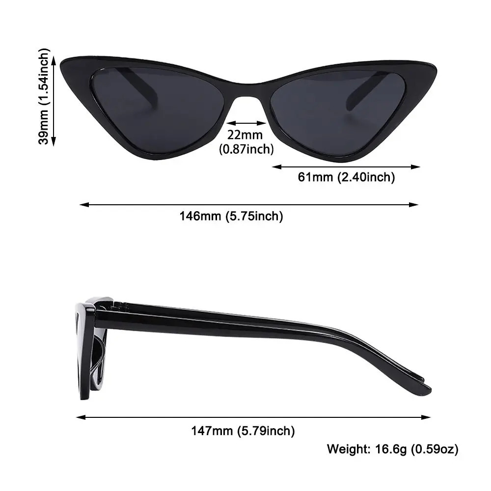 Small Frame Vintage Cat Eye Sunglasses for Women UV400 Protection Retro Sunglasses Eyewear Fashion Trendy Streetwear Accessories 250729