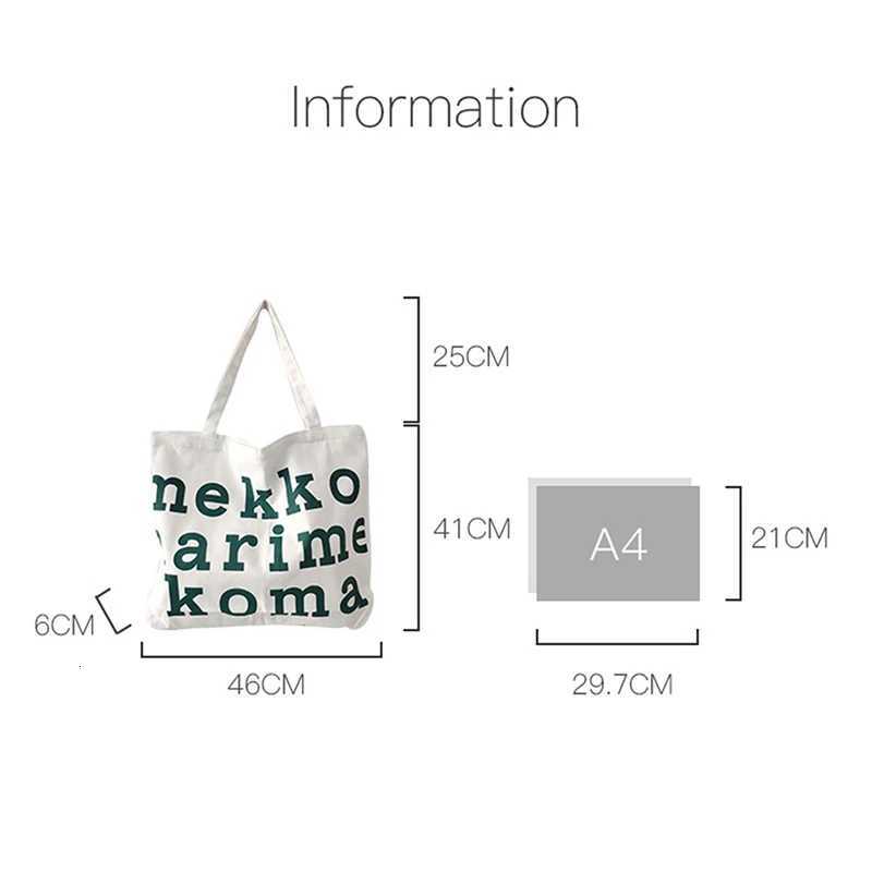 Womens Cheap Large Capacity Shoulder Bag - Canvas Harajuku Style with Letter Print and Zipper Closure G250729