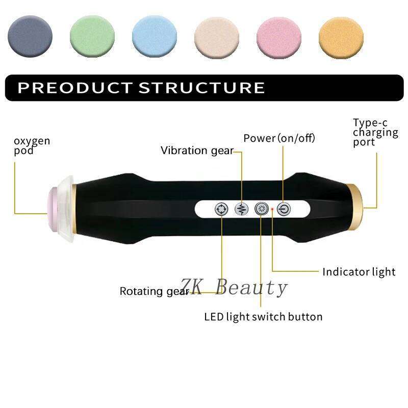 New Arrival Oxygen Bubble With Silicone Face Cleansing Brush 2 IN 1 Skin Rejuvenation Pore Cleaner Home Use Beauty Device