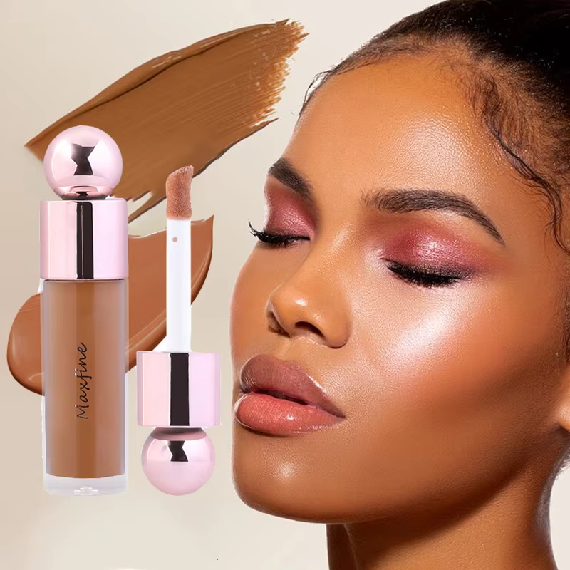 Cream Concealer Full Coverage Foundation Cream For Dark Skin Oil-Control Moisturizing Foundation Lasting Base Makeup Concealer with Pore Blurring Mois