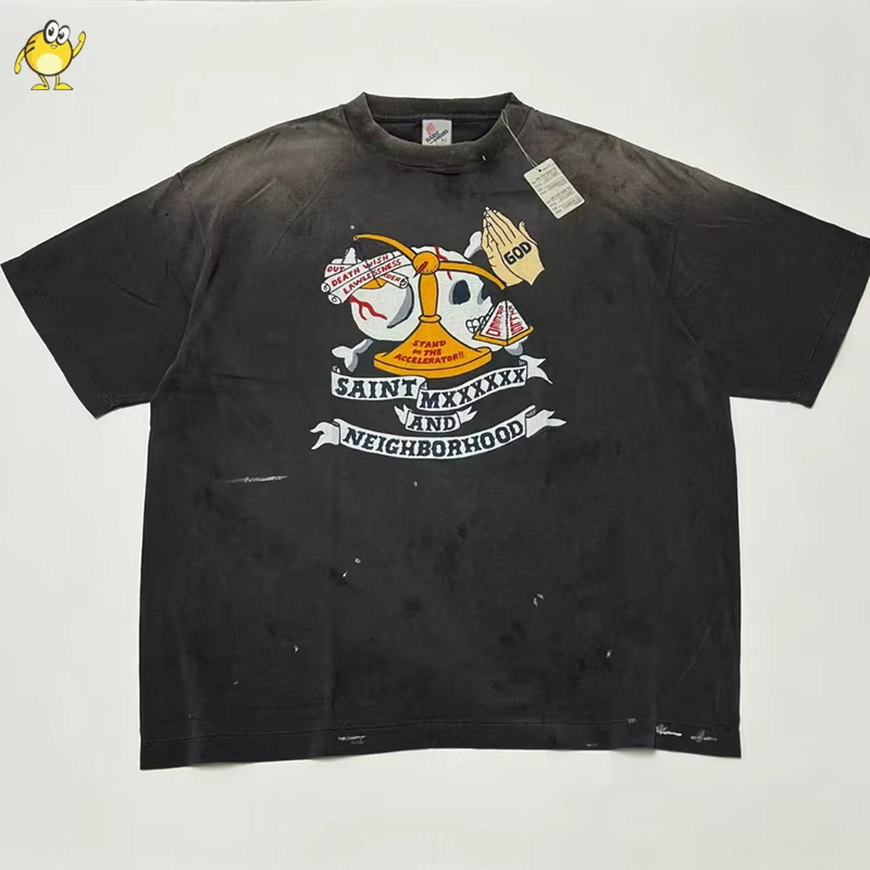 2025 Washed Do Old Oversize Streetwear T Shirts Men Woman Fashion Hip Hop Best Quality Summer Casual Short Sleeve Tee