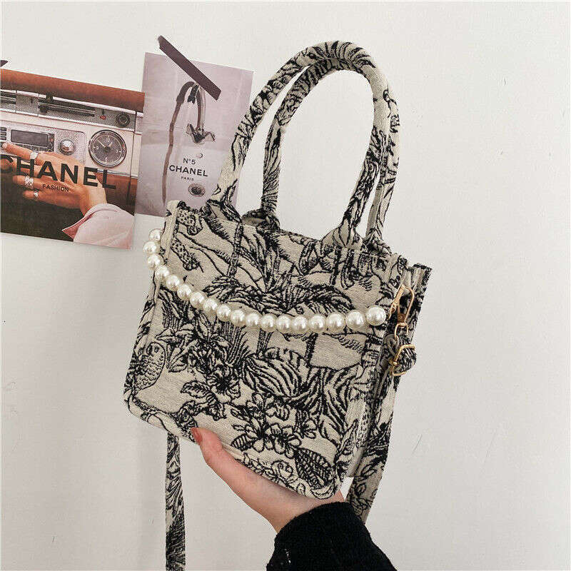 Trendy Large Capacity for Women 2021 New Fashion Versatile Ins Pearl Handbag Shoulder Crossbody Bag