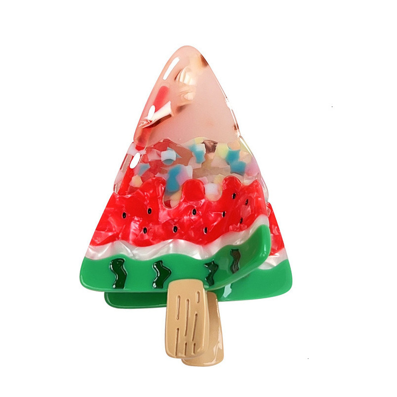 Summer Fresh Ice Cream Claw Acetate Niche Sweet Cone Watermelon Shark Clip Medium Cute Hair Accessories