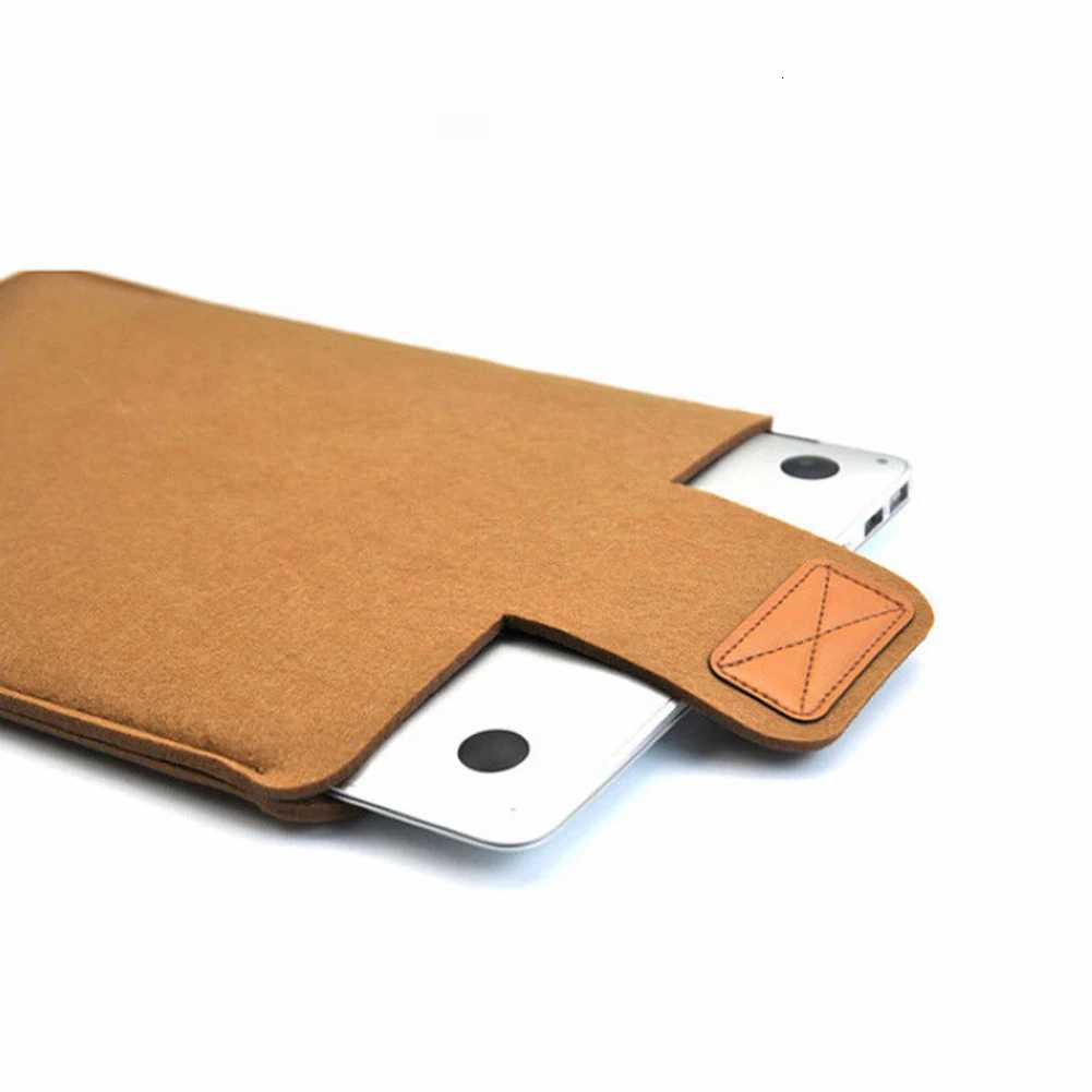 13Inch 15inch Felt Sle Slim Tablet Case Cover Bag for Books Air Pro Solid Color Tablet Storage Bag y250730