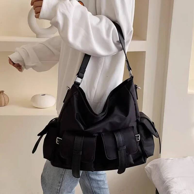 Texture Nylon Cloth Women New Trendy Large Capacity Waterproof Casual All-matching Shoulder Tote Bag high-quality