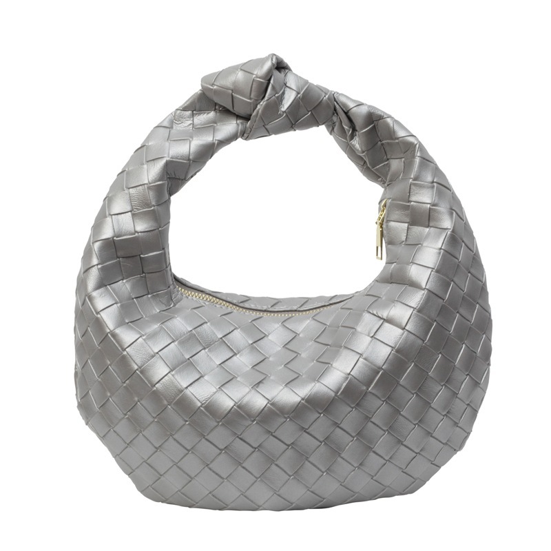 Women's Handmade Woven Bag Free Shipping Designer Luxury Texture Handbag New High-end Crescent Bag Leisure Vacation Shopping Armpit Bag