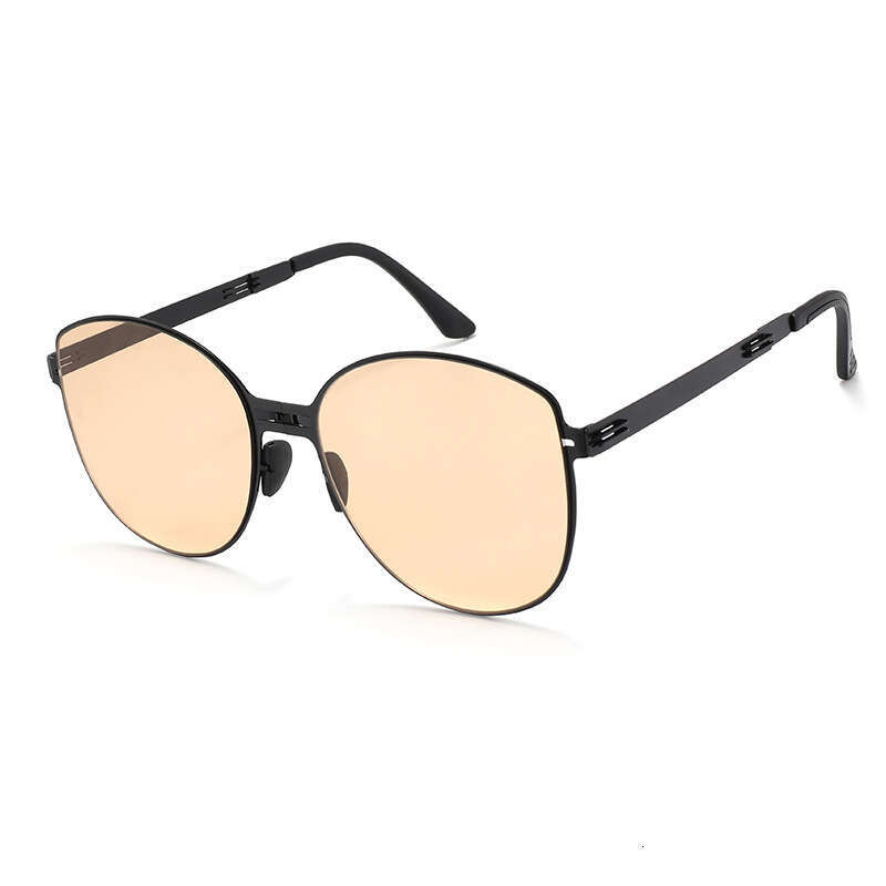 DHcollections 2025 Foldable Oval Sunglasses - UV400 Protection, Metal Frame, Slimming Design for Women (6 Gradient Colors)
