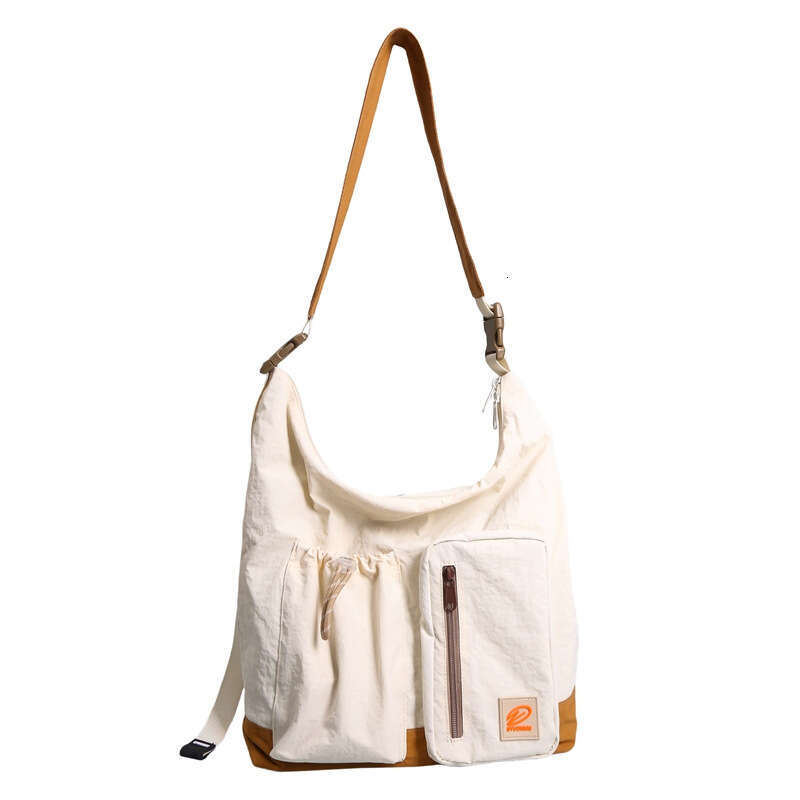 Spliced Nylon Large Capacity for Women, High-End Design Sense, Niche Single Shoulder Bag, Couple's Commuting Crossbody Bag