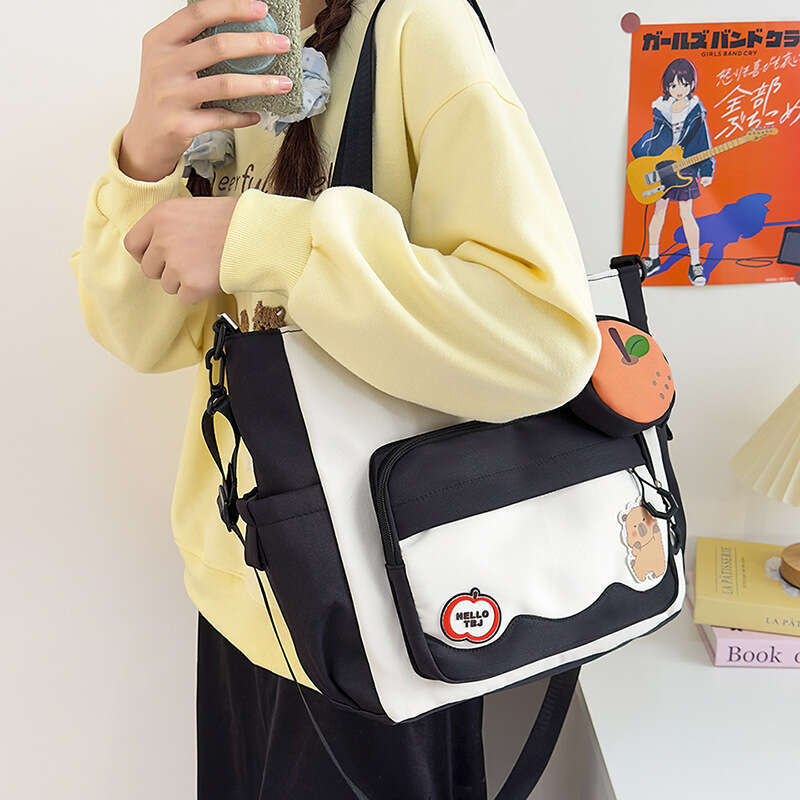 New Cute Crossbody for Girls, Handbag with Unique Design, Large Capacity Student Tutoring Class Bag