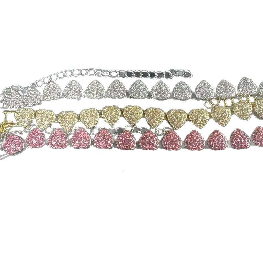 Hot Selling Heart Full Dia Multicolor Bracelet High-end Creative Personality Fashion Alloy Bangle Jewelry