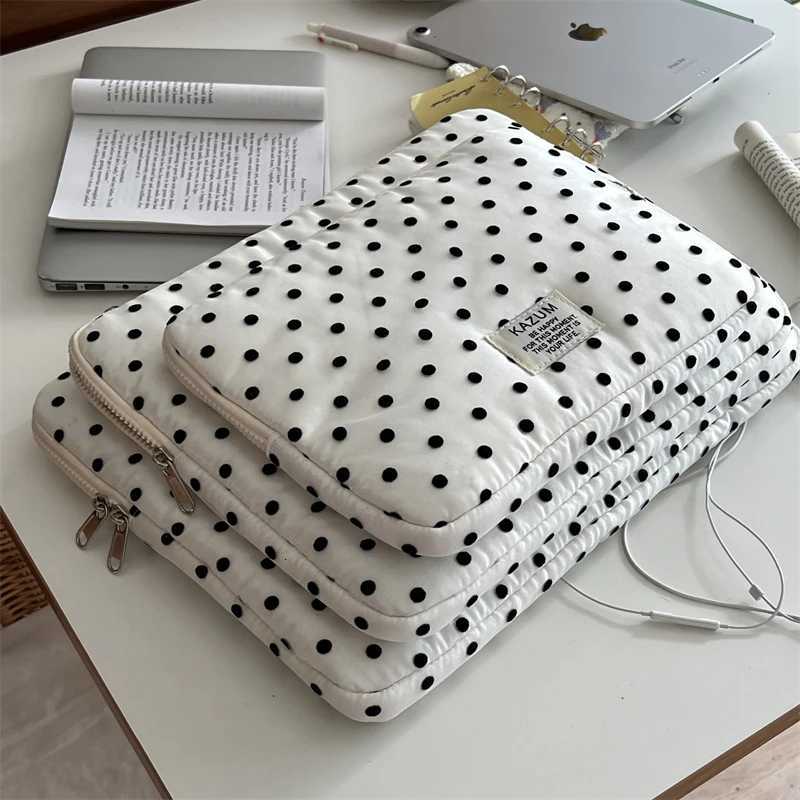 Polka Dot Laptop Sle Quilted Laptop Carrying Case Protective Notebook Bag For 11/13/14/15/15.6 Inch Laptop Tablet Pouch Wen y250730