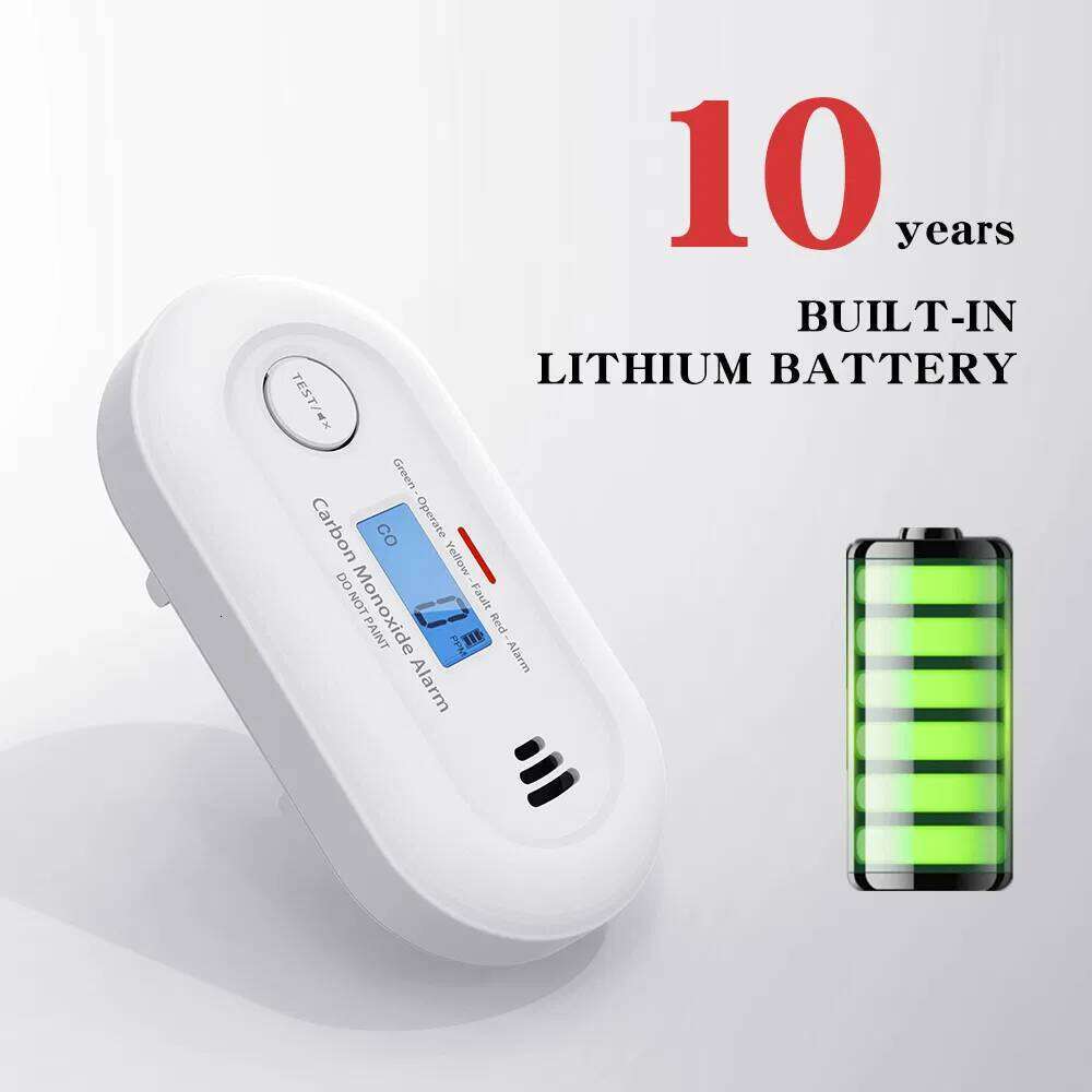 Wi-Fi Carbon Monoxide Alarm High-Precision Carbon Monoxide Detector Alarm with LCD and Interconnected Safety Interconnect VC22WR