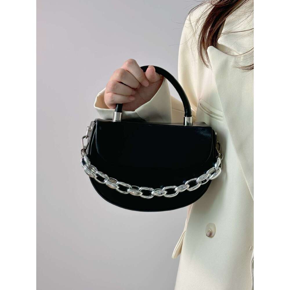 Niche Minimalist High-End Box 2025 Spring New Exquisite Chain Shoulder Crossbody Handheld Small Square Bag