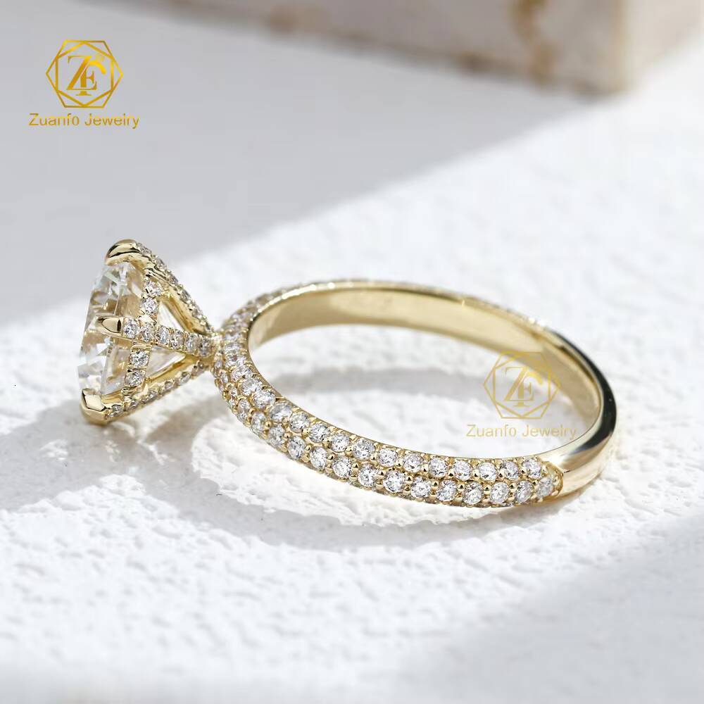 AU750 18k Solid Gold 3Carat IGI Certified Cvd HPHT Lab Grown Created Diamond Rings Engagement Ring Jewelry Women
