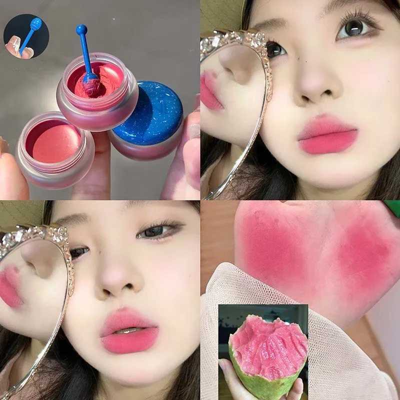 Velvet Matte Lip Gloss Canned Mousse Lipsticks Face Cheeks Peach Blush Waterproof Lasting Silky Texture Lip Mud Makeup Cosmetics G250729