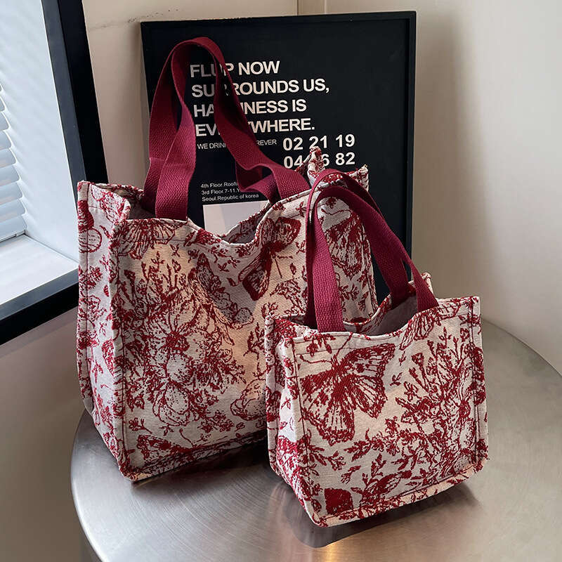 Large Capacity Shoulder 2024 New Canvas Ins Versatile Shopping Commuter Tote Bag for Women