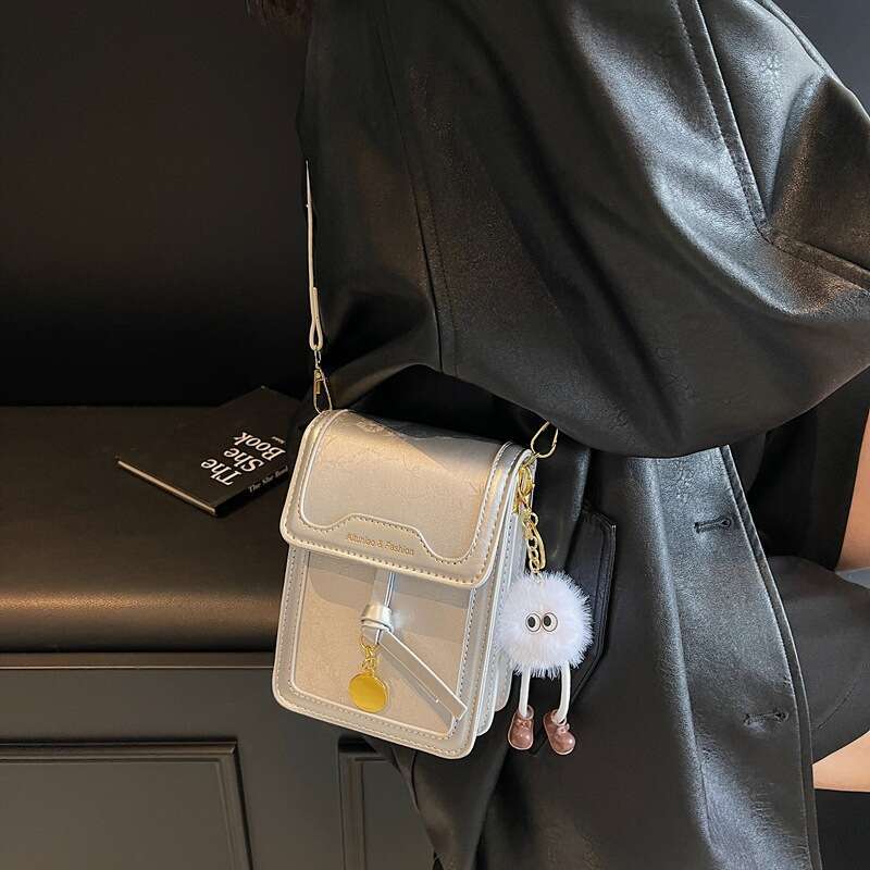 Fashion Versatile Elegant Design Sense Phone for Women Niche Korean Style Commuting Daily Crossbody Small Square Bag