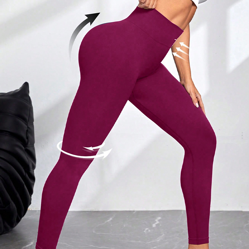 Elegant European-American Style Womens Seamedless Gym Tights Breathable Outfit for Exercise Enthusiasts