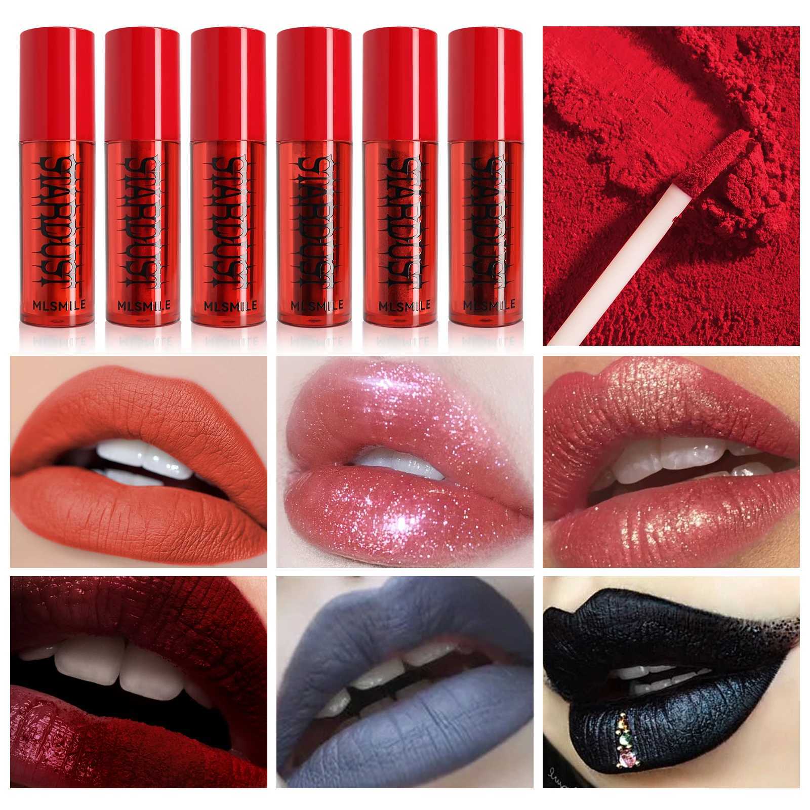 MLSMILE Multi-Color Velvet Matte Misty Surface Pearl Fine Glitter Lipstick Powder Coated With Water For Easy Color Lip Glaze G250729