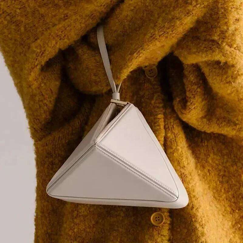 Turkey Style Designer Fold Trianglewomen's Handbag Winter Patchwork Candy Color Versatile Unique Leisure Female Bags