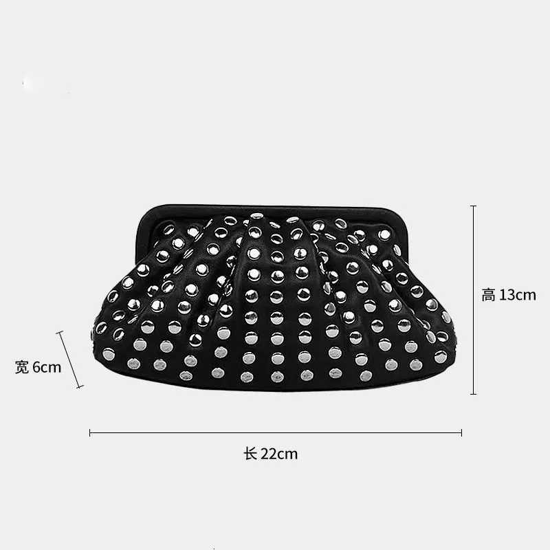 Punk Pouch Designer Women Handbags FAshion CluTCh Bags for Women Soft PU Leather Dumpling Bag New Cloud Purses Ladies Y250729