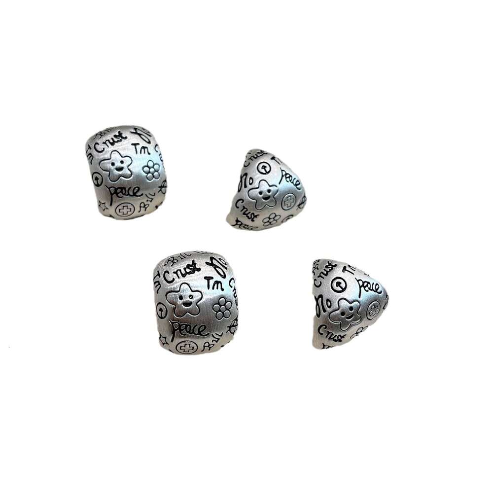 Vintage Smiley Face Letter Flower Metal for Women, Unique Design, Simple and Versatile Earrings 294