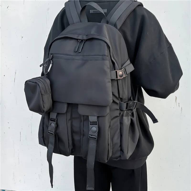 Techwear Style Hip Hop Tactical Casual Backpack Men Women Multifunction Waterproof School Outdoor Travel Laptop Bag high-quality