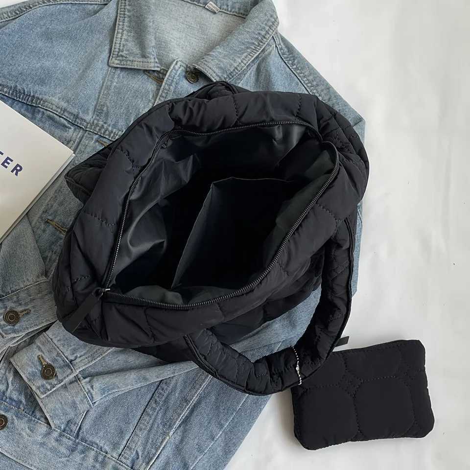 2023 Autumn and Winter Womens Down Style Tote Bag Handbag Key Bag Accessories Soft Large Capacity Go Shopping Campus Y250730
