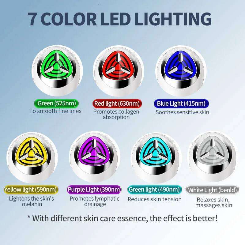 Lifting Massager 7-Color Light Therapy Face with Microcurrent, Vibration Care Tool for Youthful & Tightening Skin