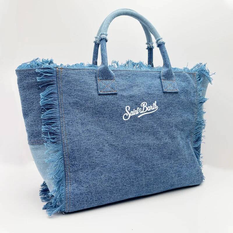 New Fashion Women's Tote Trend Brand Denim Embroidery Shoulder High-End Elegant Crossbody Bag Designer Handbag