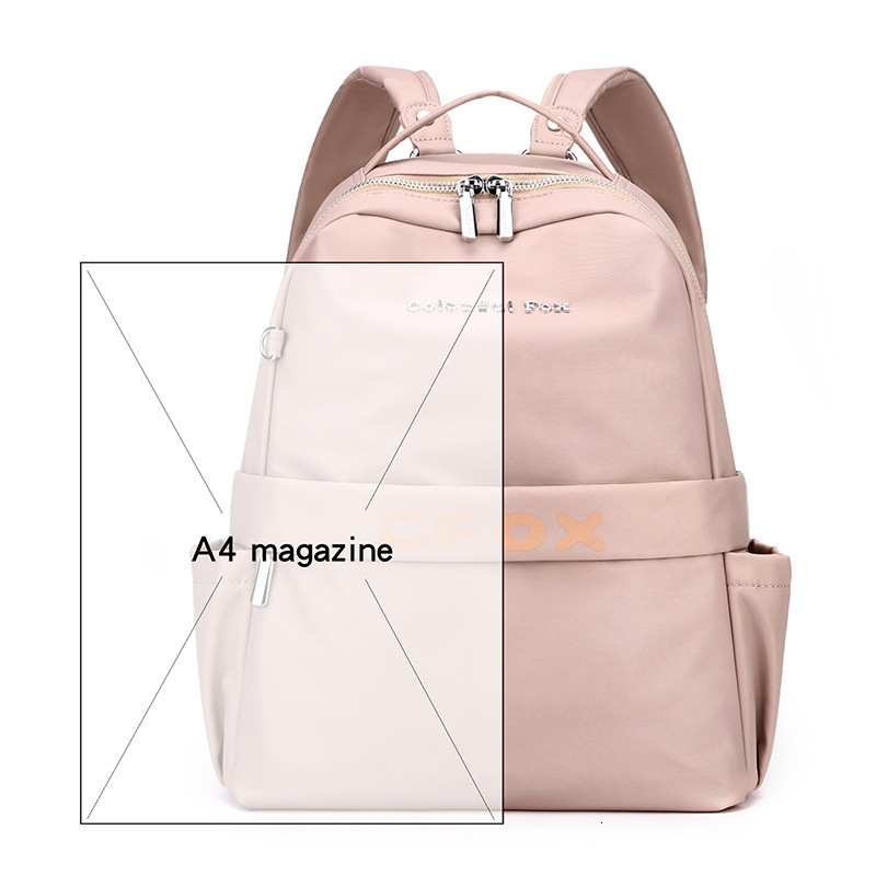 Colorful Fox2025 Women's New Large Capacity Color-Block Multi-Layer Backpack Outdoor Travel School Bag ddmymoon