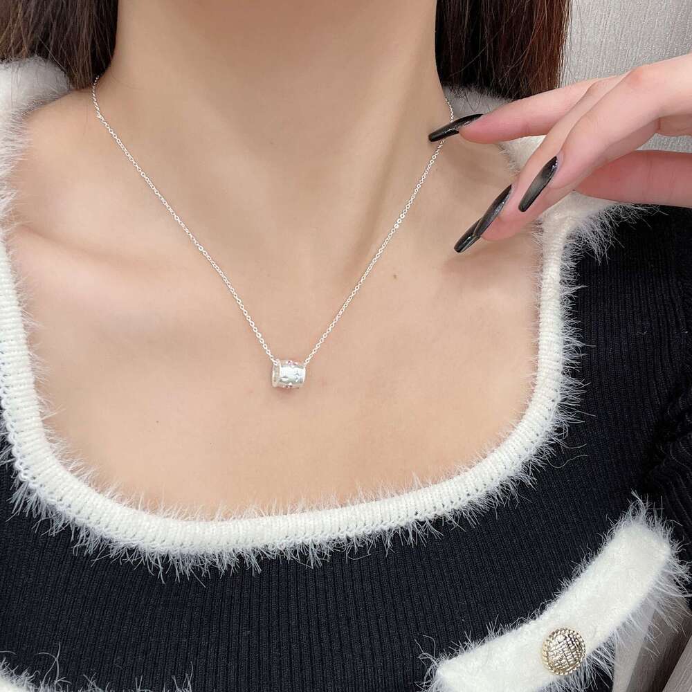 Colorful Pendant Necklace New Chinese Style Filigree Fortune Bead Slim Waist Elegant Versatile Collarbone Chain ffc