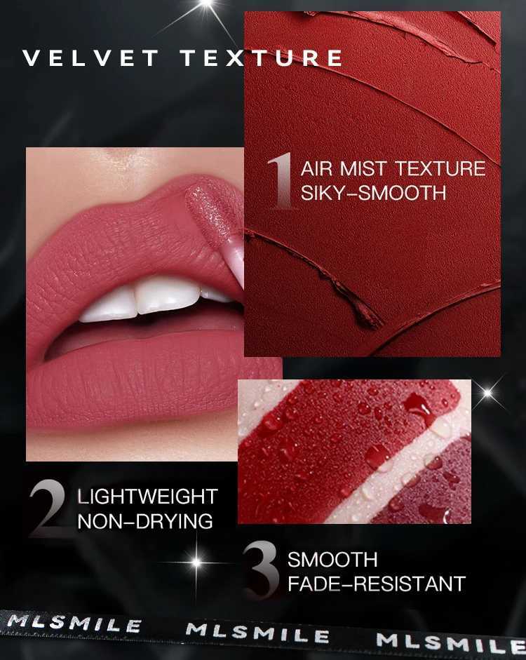 Low Light Matte Liquid Lipstick Highly Pigmented Quick Drying Waterproof Lasting Liquid Lip Gloss Hydrating Lip Care G250729